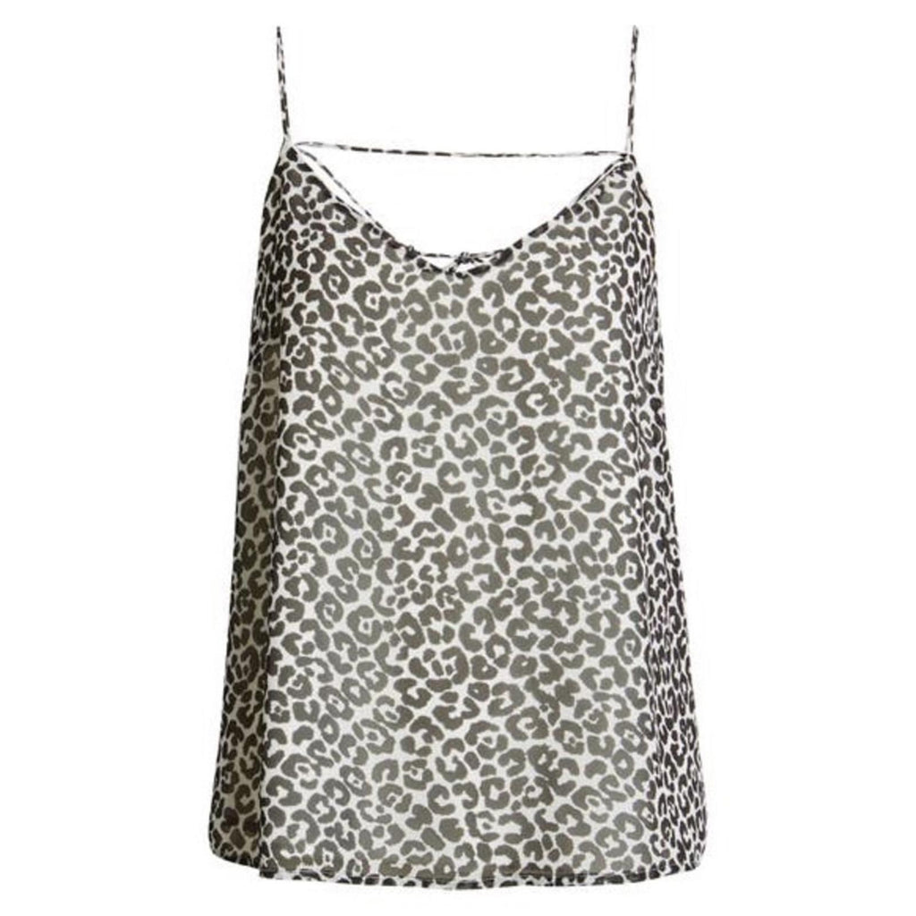 Vince Camuto Leopard Lace-Up Camisole, Size L, New w/Tag