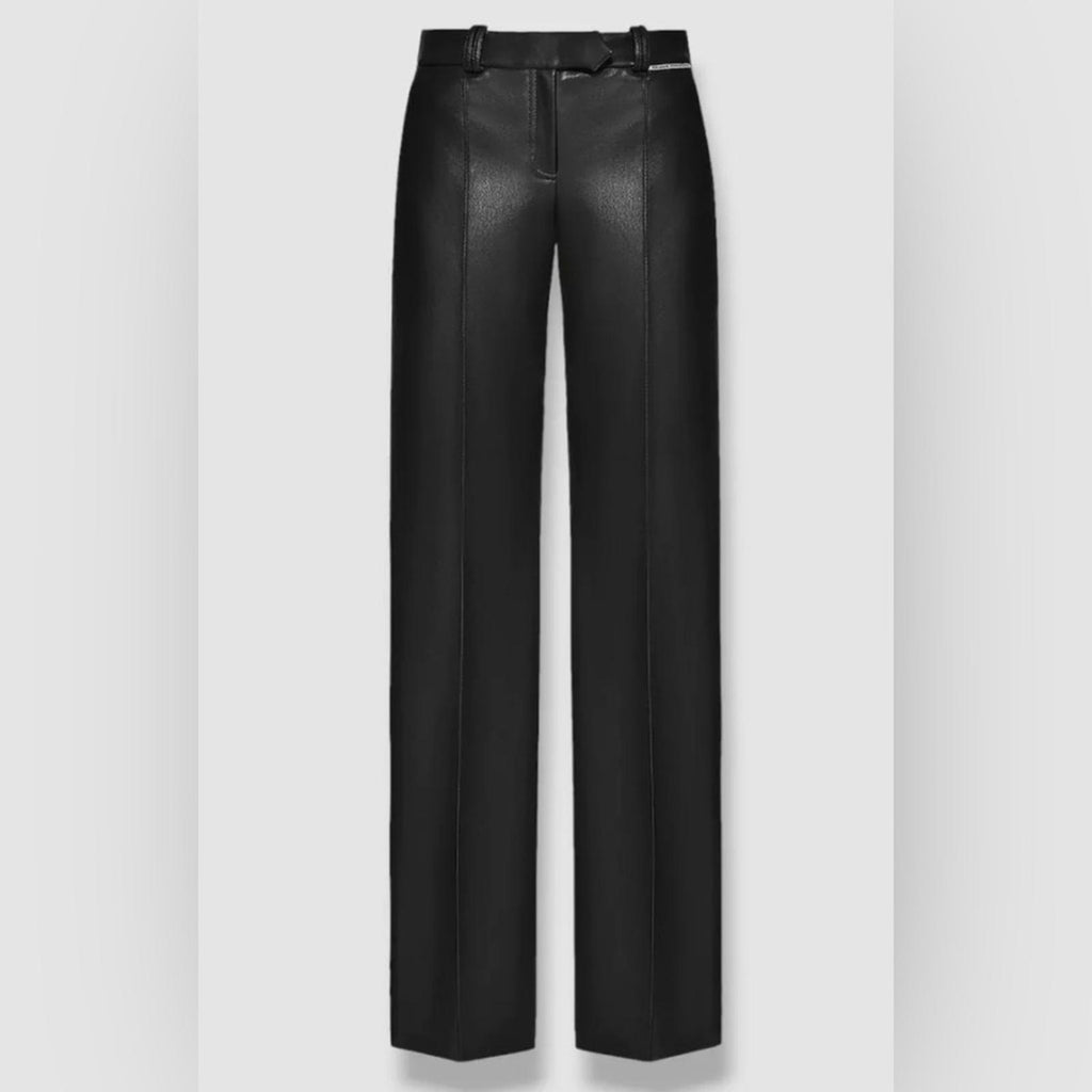 Aleksandre Akhalkatsishvili Faux Leather Pants in Black, NWT, Size XL