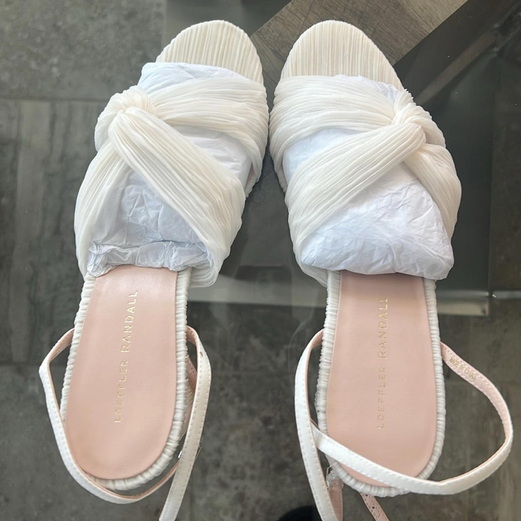 Loeffler Randall Reed High Heel Pleated Sandals, Size 11 New in Box