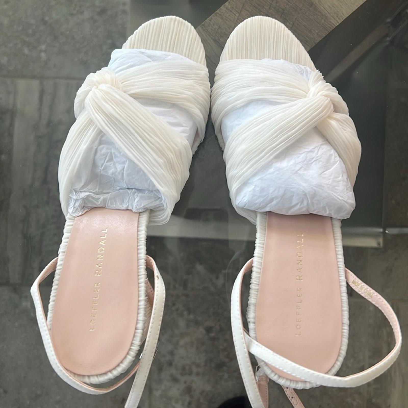Loeffler Randall Reed High Heel Pleated Sandals, Size 11 New in Box