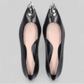Alexander McQueen Leather Punk Stud Ballerina Flats Size 37 New in Box +Dust Bag