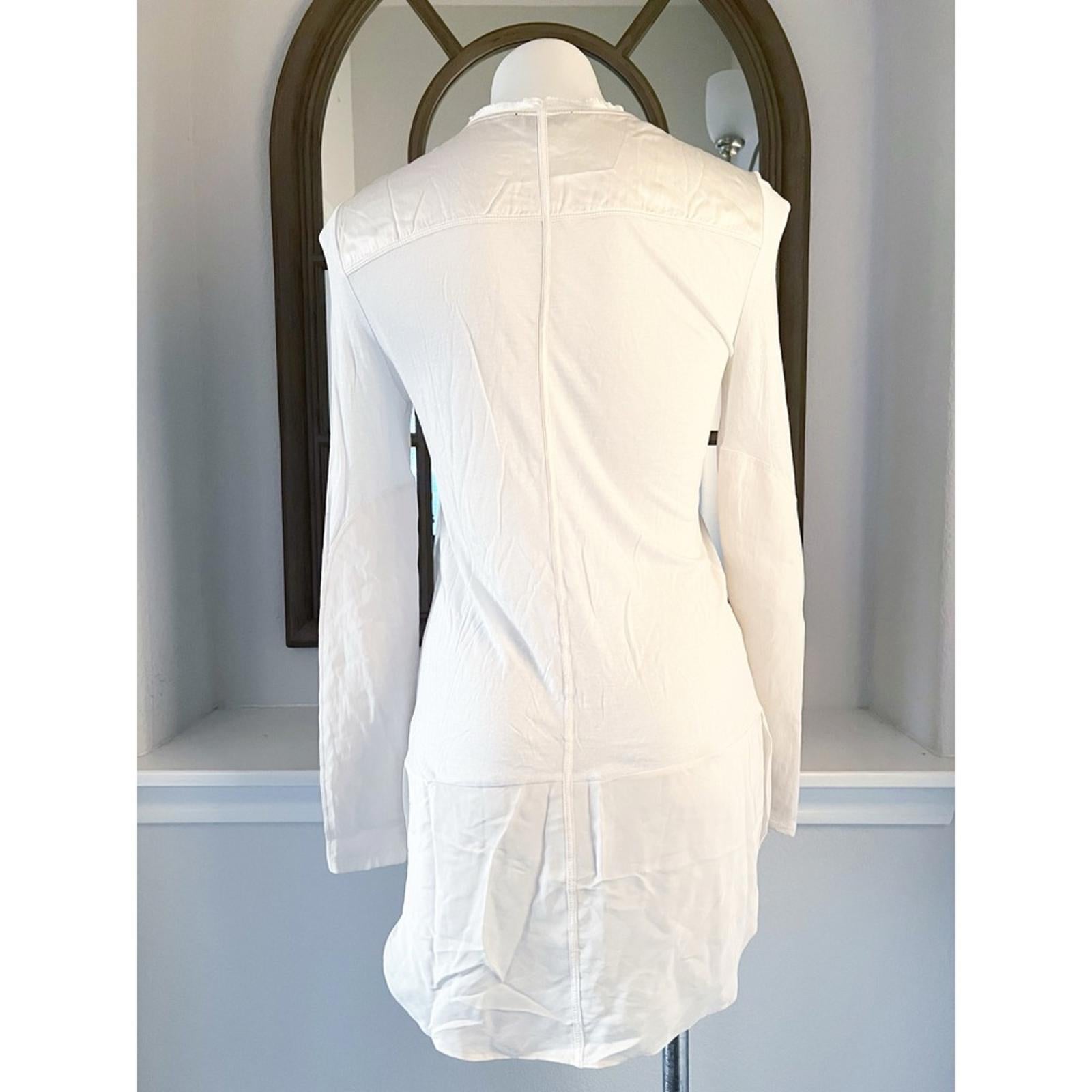 Rag & Bone White Tunic, Long Sleeve Top Size S