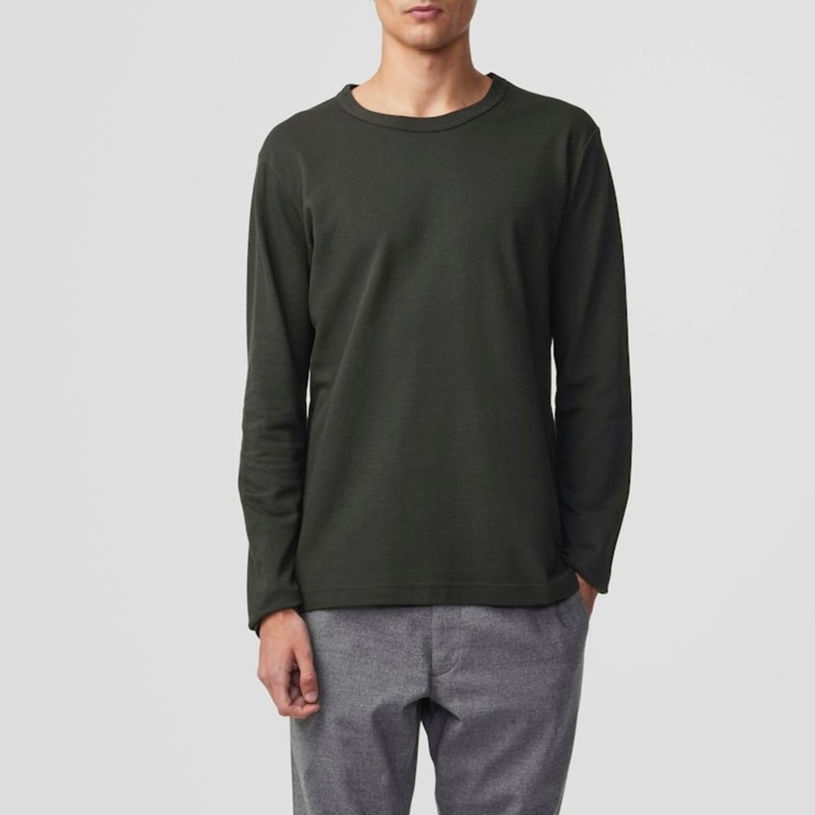 NNO7 No Nationality Long Sleeve Tee, Dark Army Size M New with Tag $120