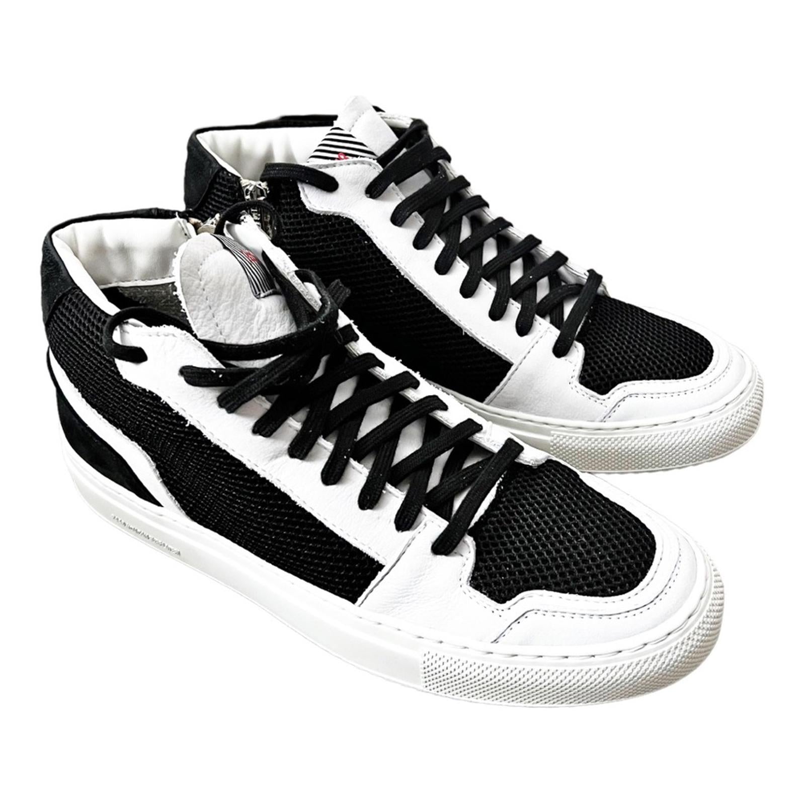 P448 Zac Mid-Top Fashion Sneakers, Made in Italy), Size EU 42 New w/o Box
