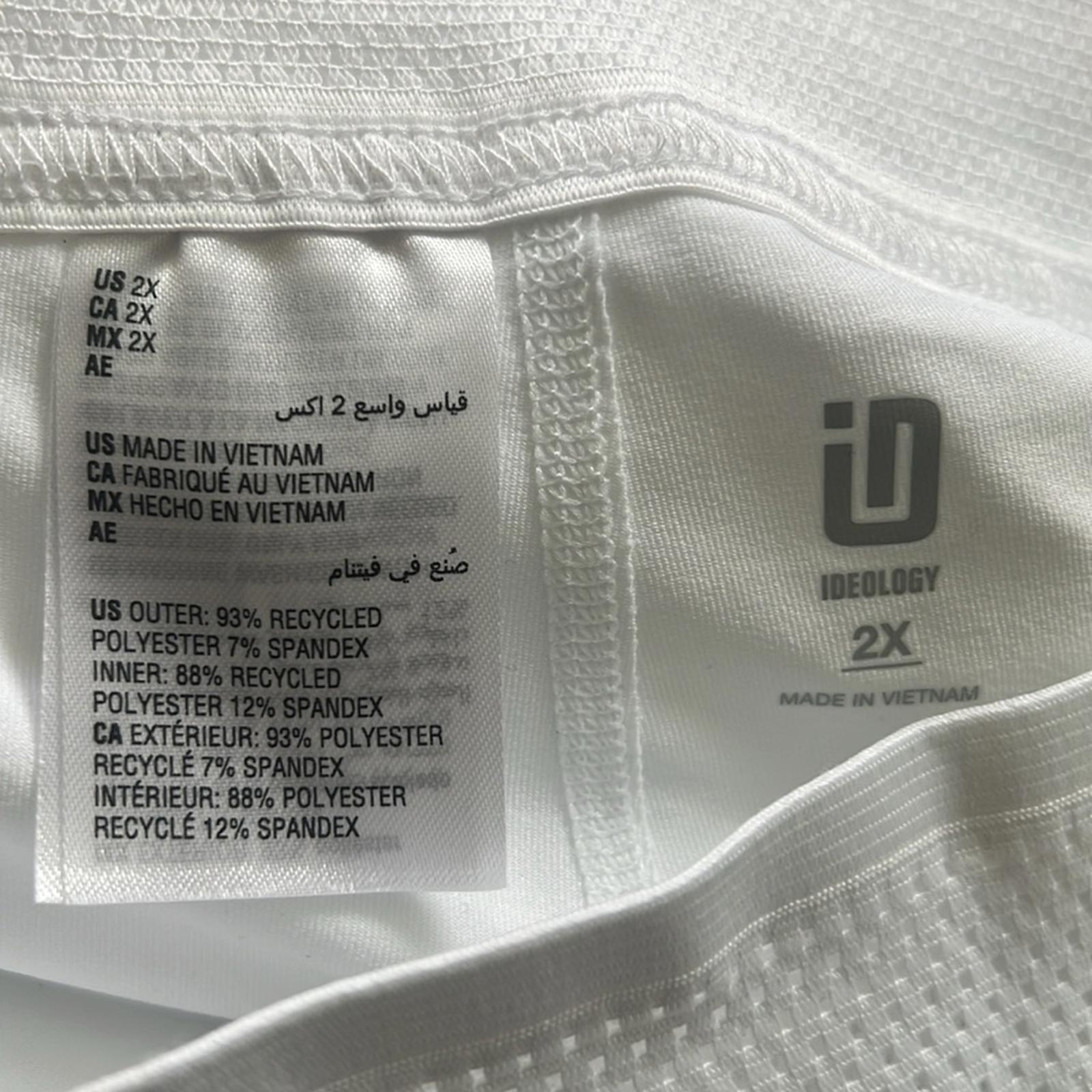 ID Ideology 3-In-1 Running Shorts in White, NWT, Plus Size 2X
