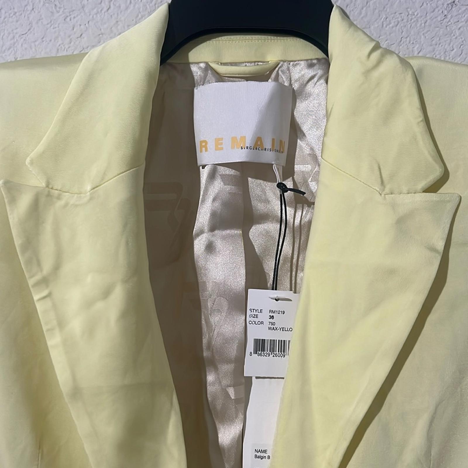 REMAIN Birger Christensen Balgin Blazer in Wax-Yellow, NWT, Size 36