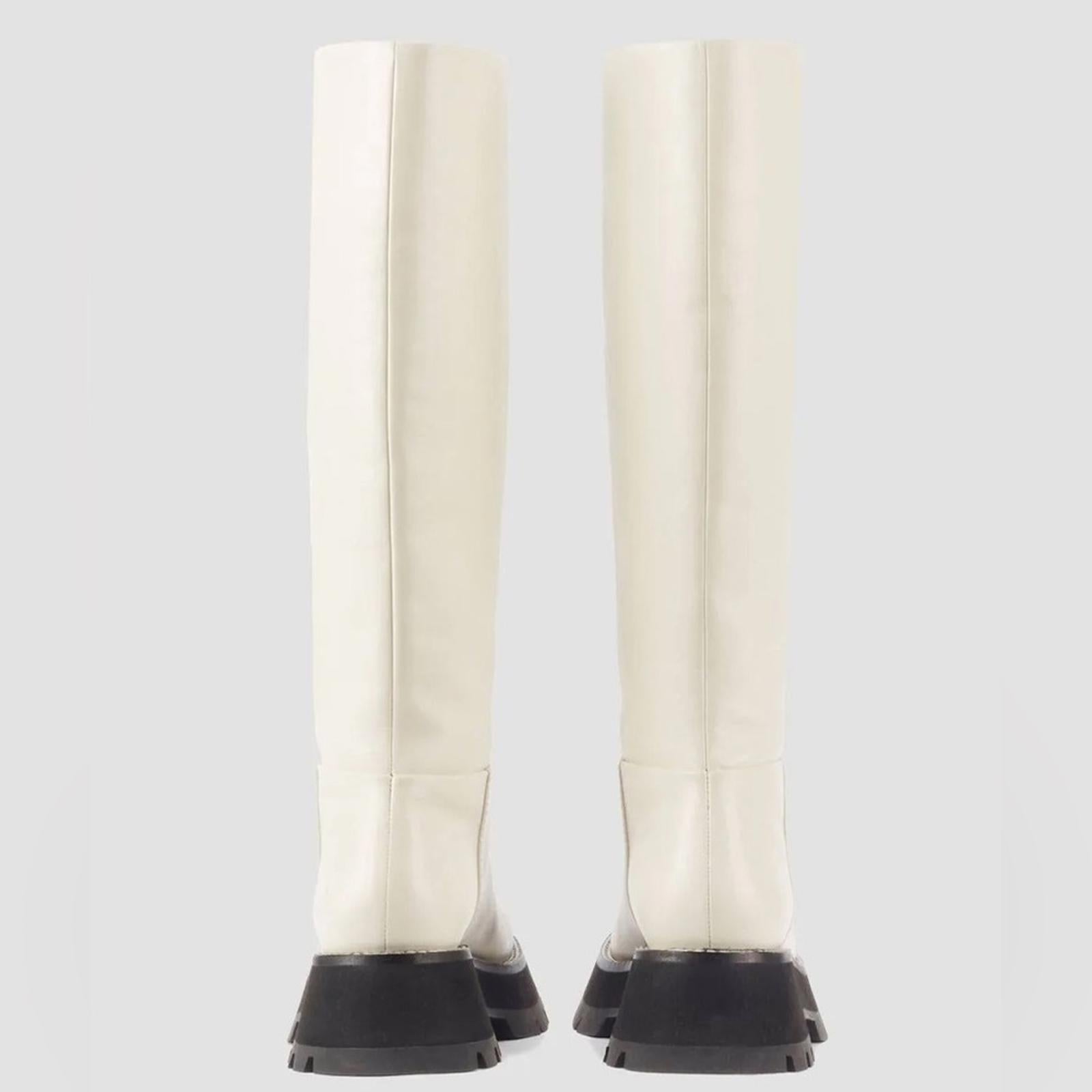 3.1 Phillip Lim Kate Tall Boots in White, Size 38.5 New in Box + Dust Bag $650