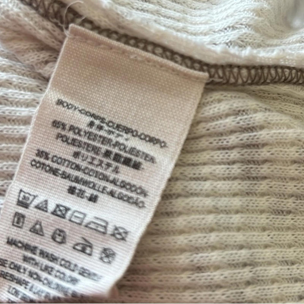 Free People 'Davis' Mottled Thermal Henley Tee, Size S, Excellent!