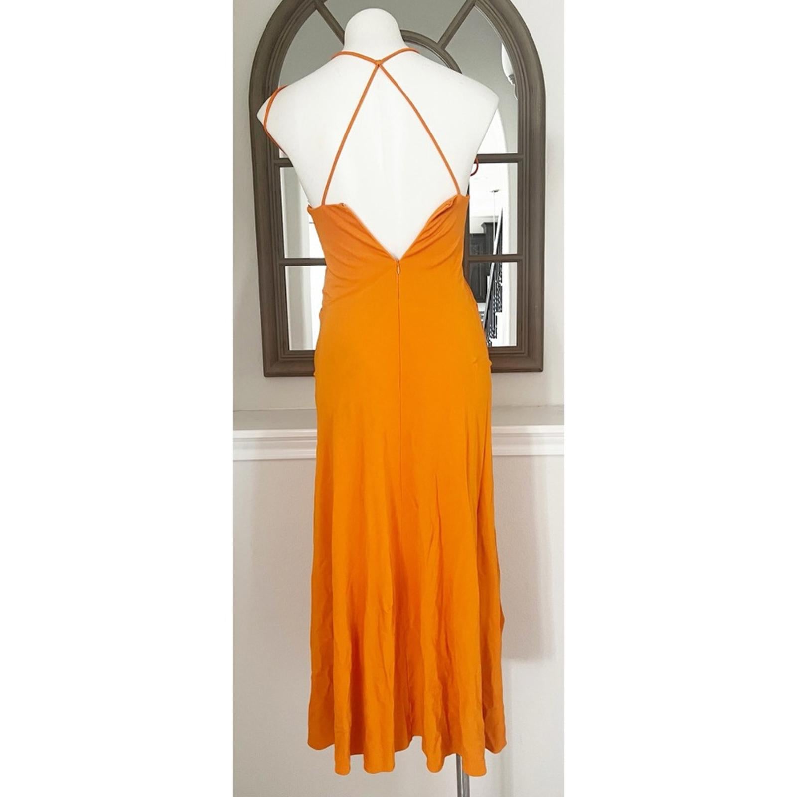 Victoria Beckham Dress in Burnt Orange, Size UK8 US4 Retail $1350