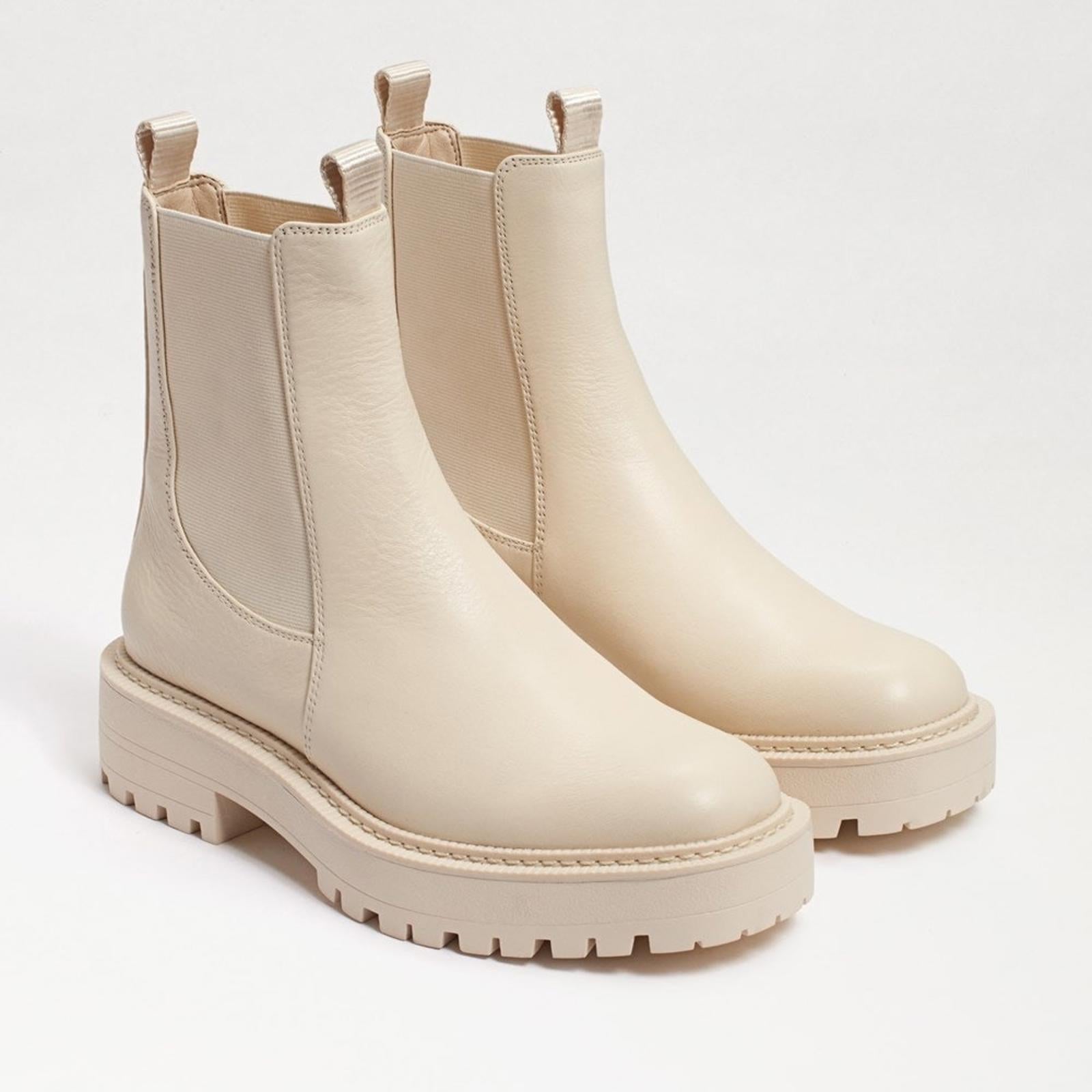Sam Edelman Laguna Waterproof Pull On Booties Ivory Leather Size 11 New SOLD OUT