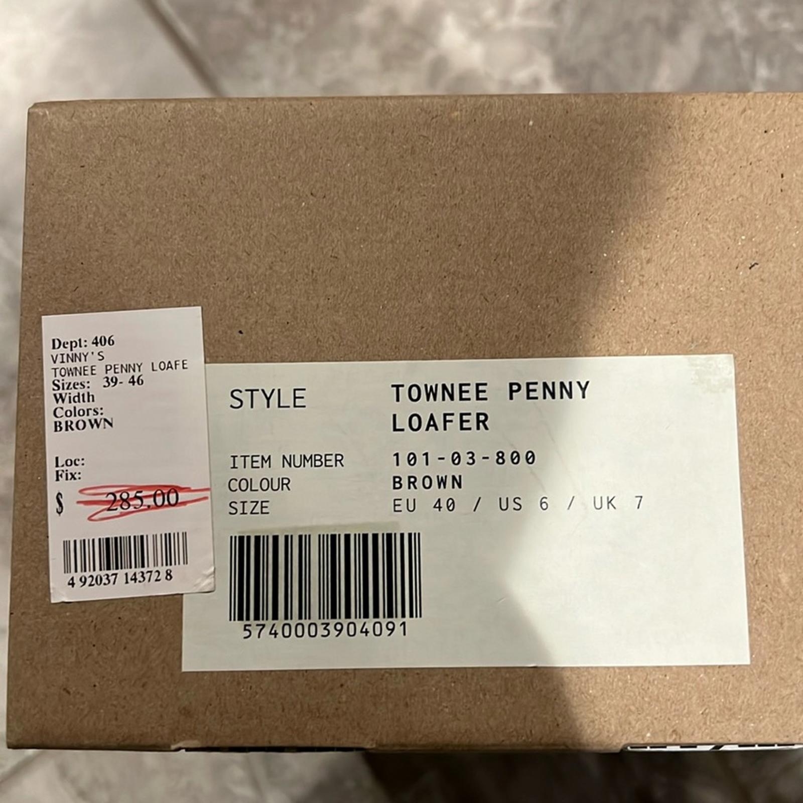 Vinny’s Townee Penny Loafers in Brown, Men's Size 40 New in Box