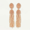 NWT Sugarfix by BaubleBar Polished Beaded Tassel Earrings - Light Pink