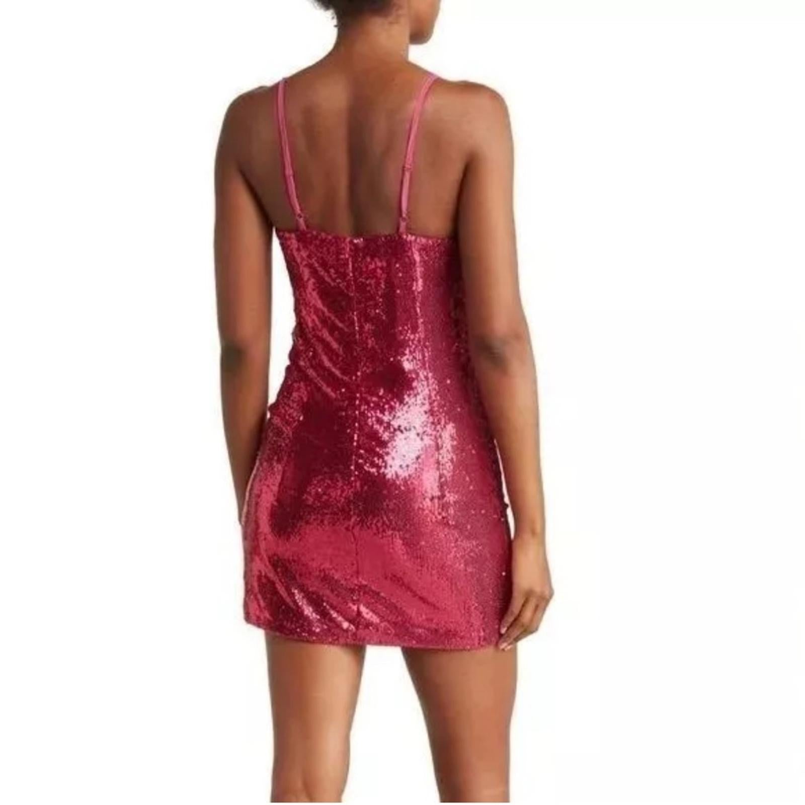 Torn by Ronny Kobo Lindsay Sequin Bow Front Mini Dress in Pink Size M NWT $548