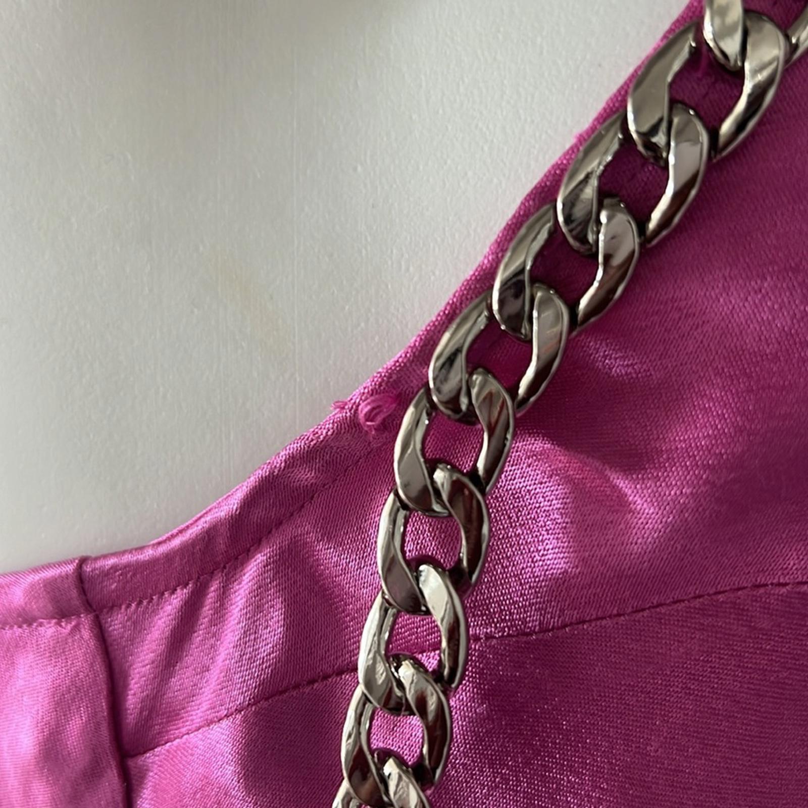L’Agence Majesty Chain Trim Gown in Pink, Size 2 New w/Tag
