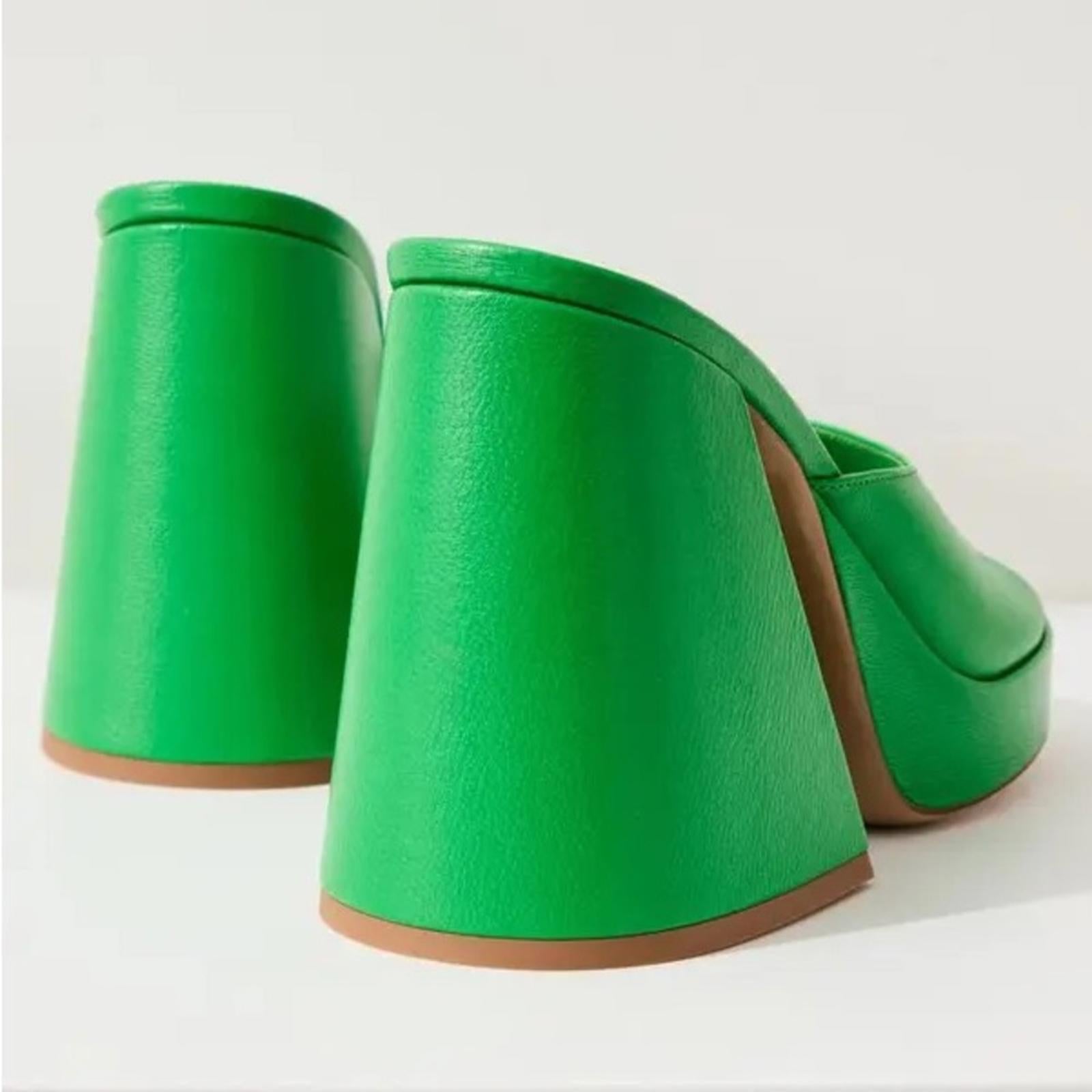 Simon Miller Slice High Heel Sandals in Green, Size 36, NEW in Box w/DustBag