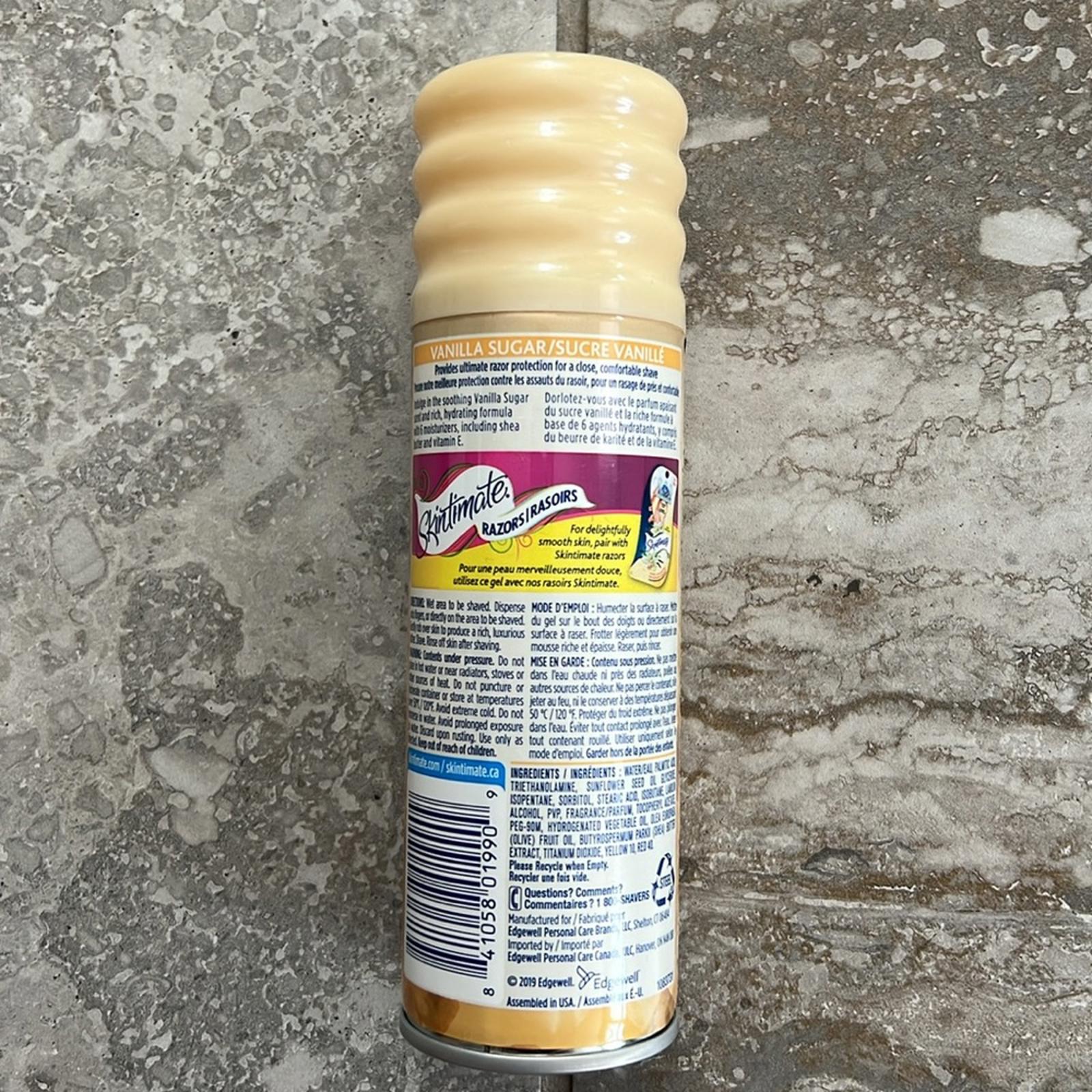 NEW Skintimate Moisturizing Shave Gel, Vanilla Sugar Scent w/Shea Butter & Vit E