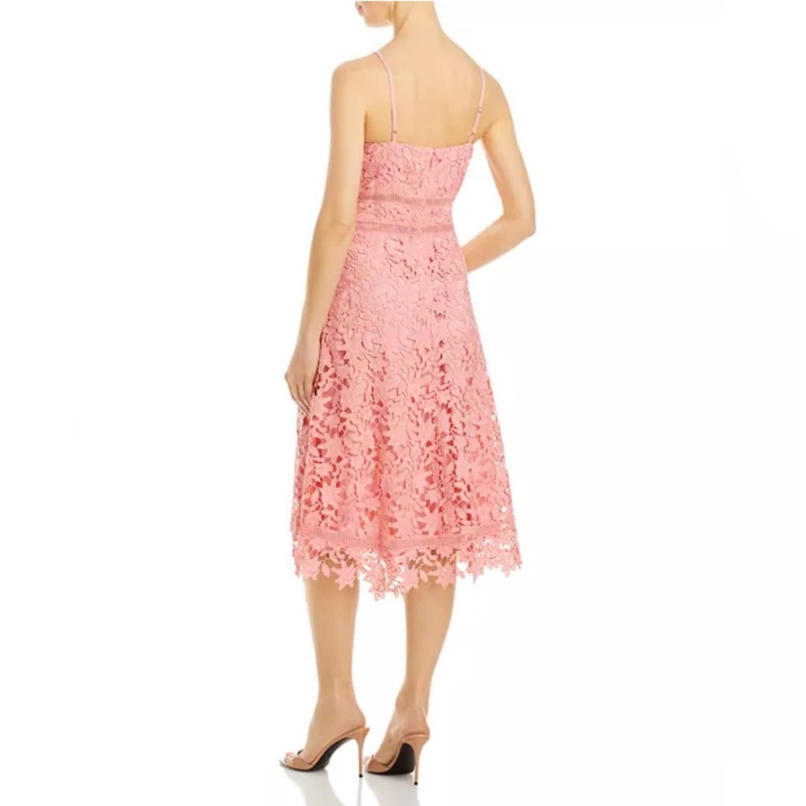 Eliza J. Asymmetric Hem Lace Dress in Pink, Size 12 New w/Tag