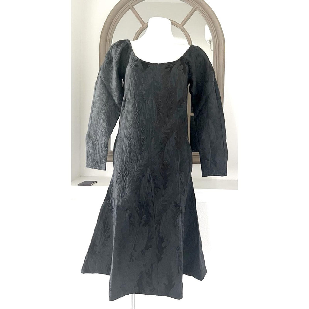 WhoWhatWear Madeline Puff-Sleeve Jacquard Silk Blend Dress, Size XS New w/Tag