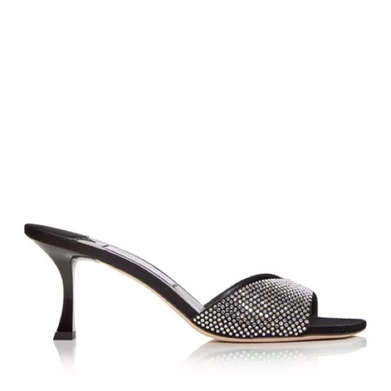 Jimmy Choo Skye 70 Embellished High Heel Slide Sandals