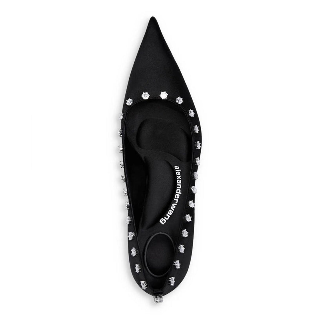 Alexander Wang Delphine 85 Crystal Stud Pump, Black Size 37.5 New + DustBag $895
