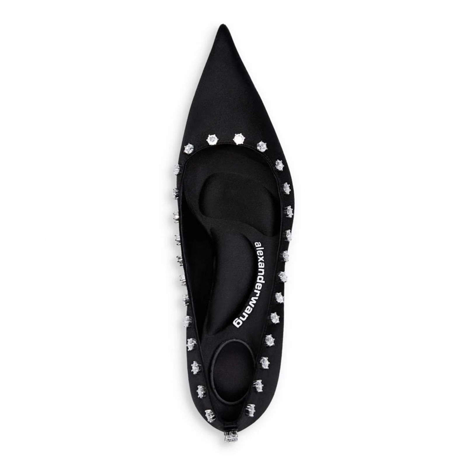 Alexander Wang Delphine 85 Crystal Stud Pump, Black Size 37.5 New + DustBag $895