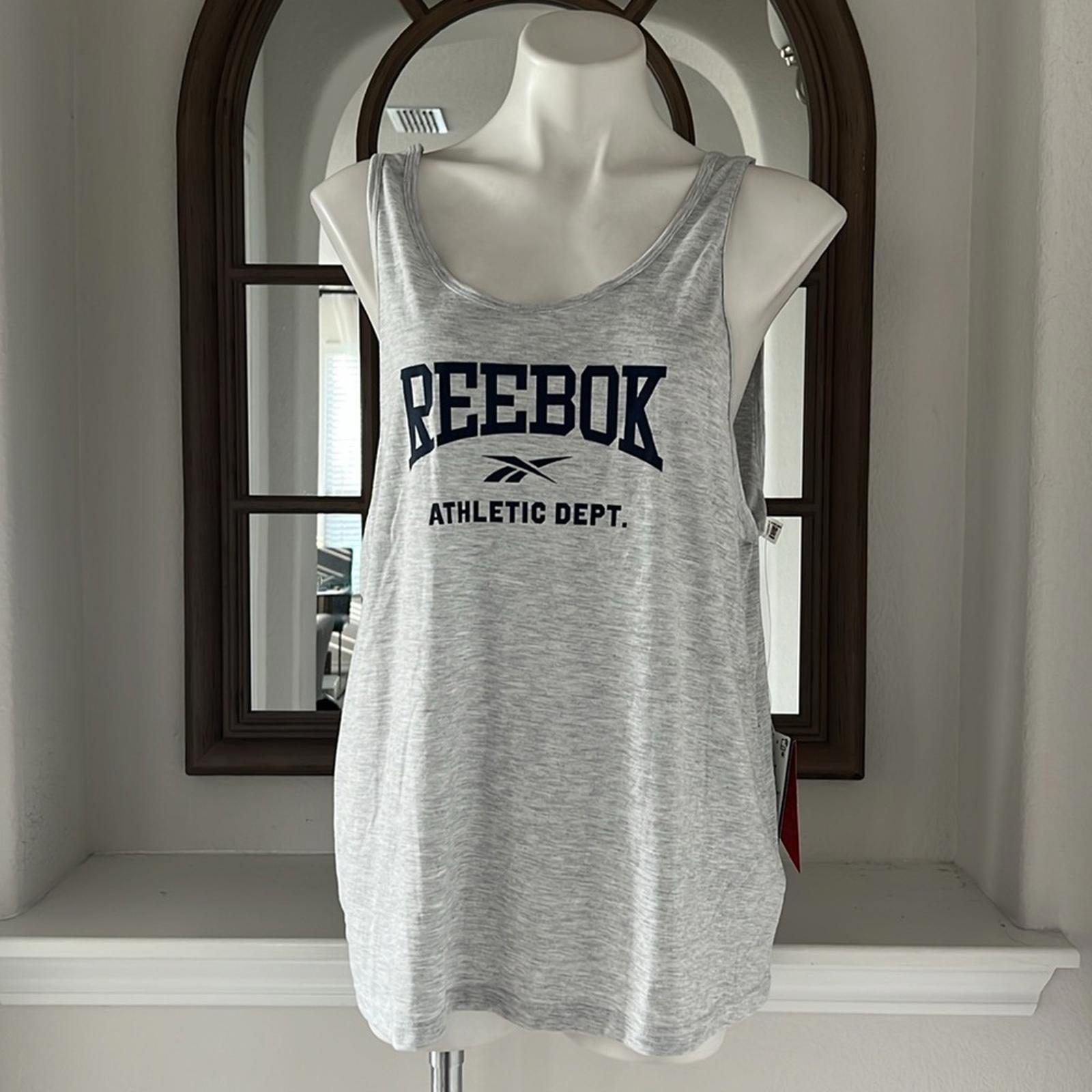Reebok Performance Plus Workout Ready Supremium Tank Top, Size 1X Lt Grey NWT