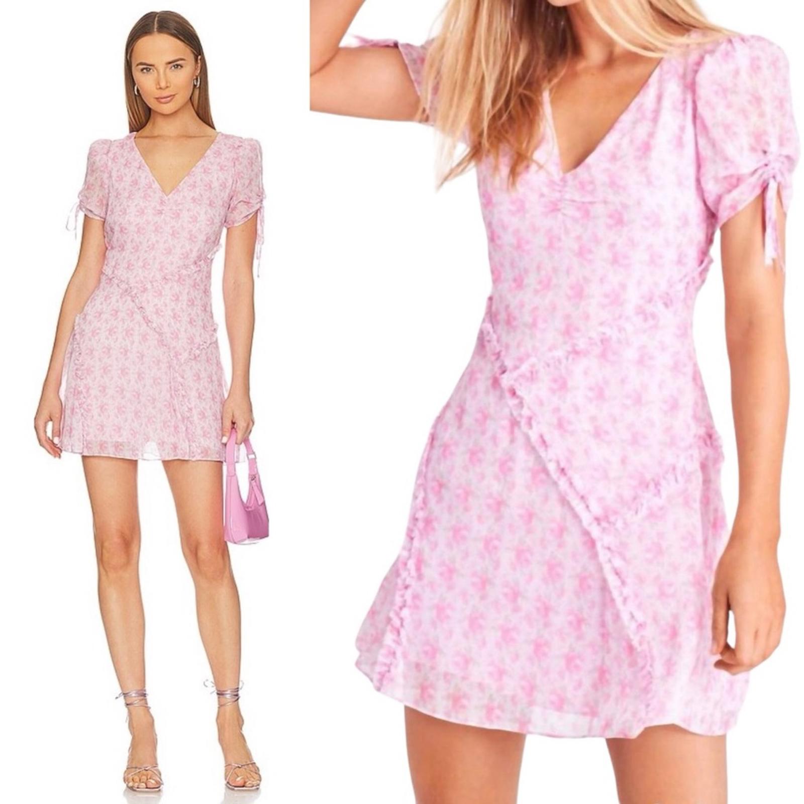 LoveShackFancy Posh Mini Dress, Rose Patch Size 4 New w/Tag Retail $445
