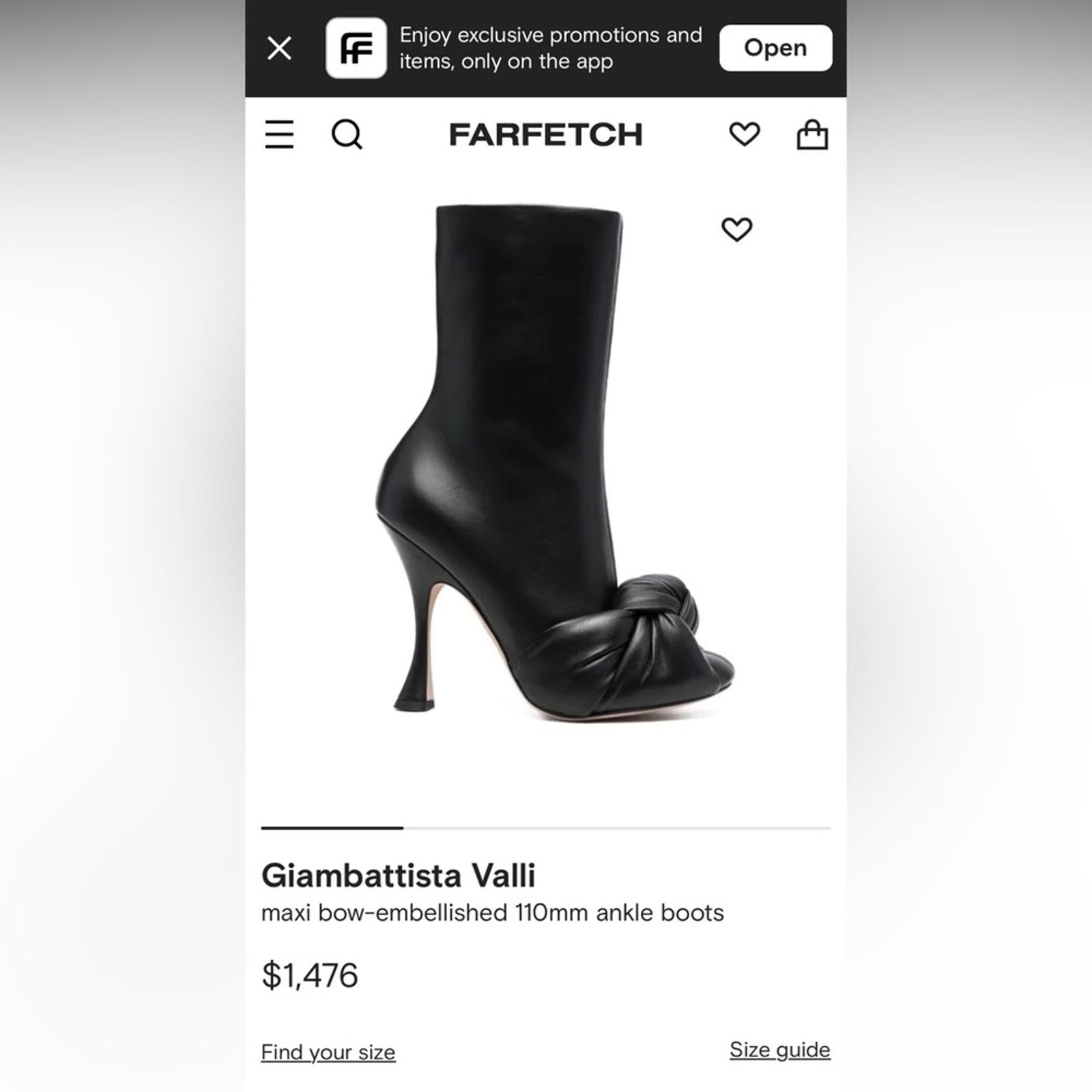Giambattista Valli Max Bow-Embellished Ankle Boots New in Box w/Dust Bag