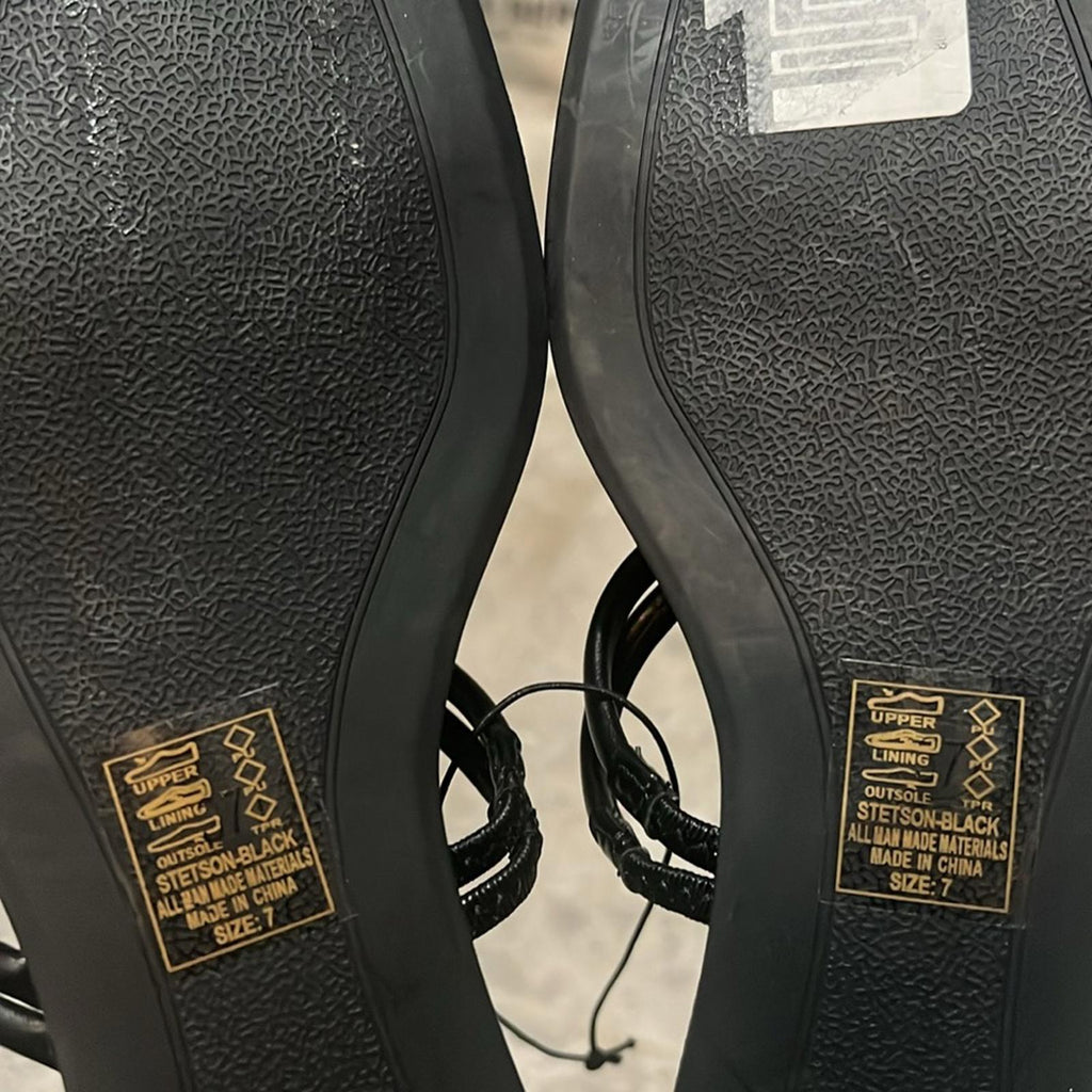 Azalea Wang Stetson Black Sandals, Size 7 NEW w/o Box