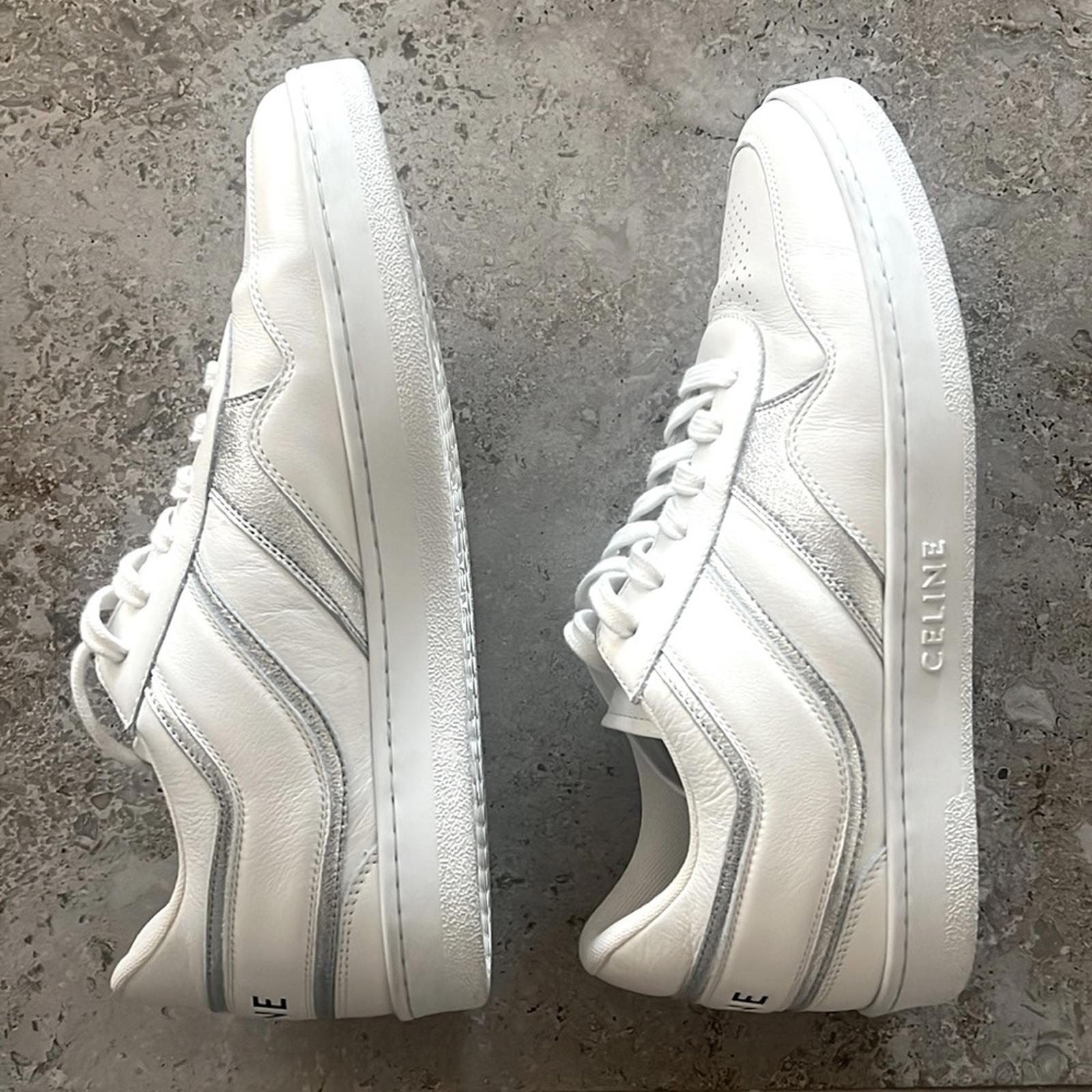 Celine Low Wave Lace-Up Sneaker, Optic White/Silver Size 41 in Box +DustBag $750