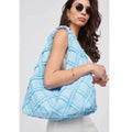 NWT Urban Expressions Barbuda cotton canvas hobo shoulder bag in Sky Blue $100