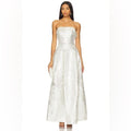Simkhai Octavia Strapless Metallic Brocade Gown, NWT, Size 0 (Fits Size 2)