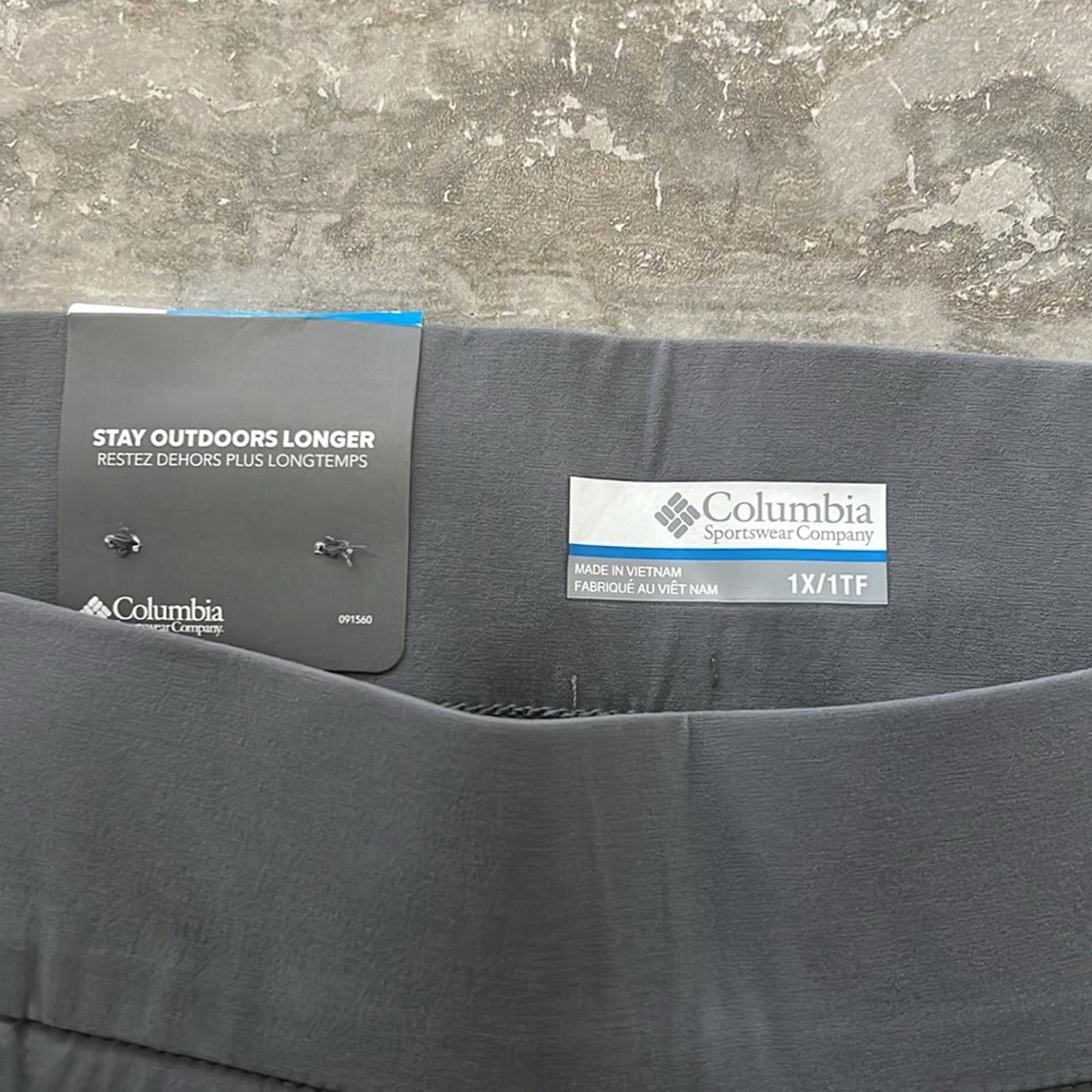 Columbia Anytime Casual Pull On Pants, Grey Plus Size 1X Women's, New w/Tag