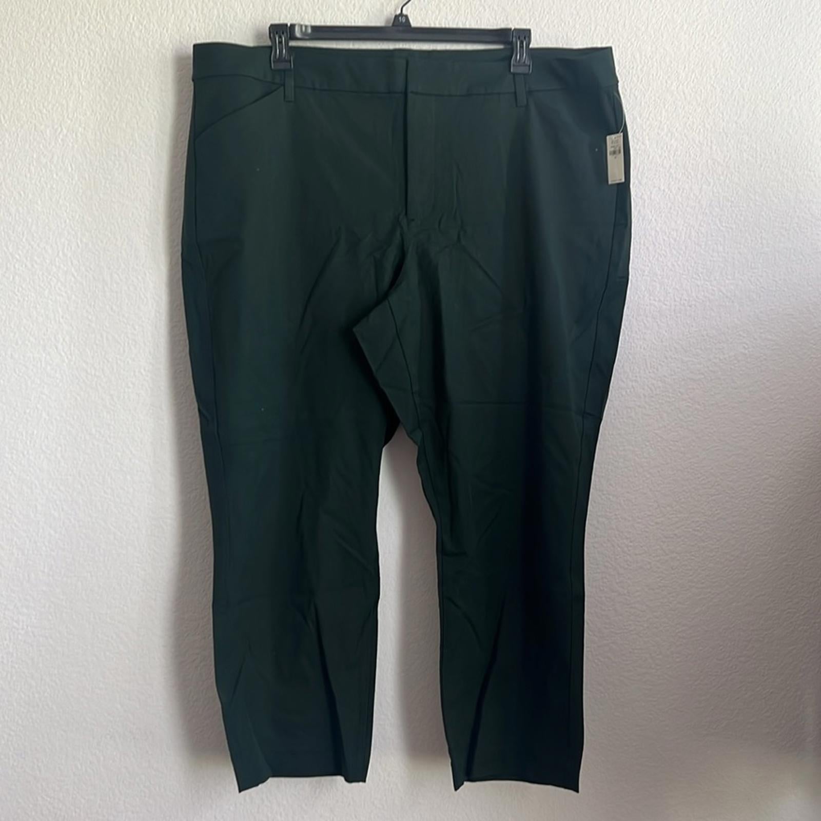 Old Navy Green High-Rise Pixie Skinny Ankle Pants Never-Fade, Size 24