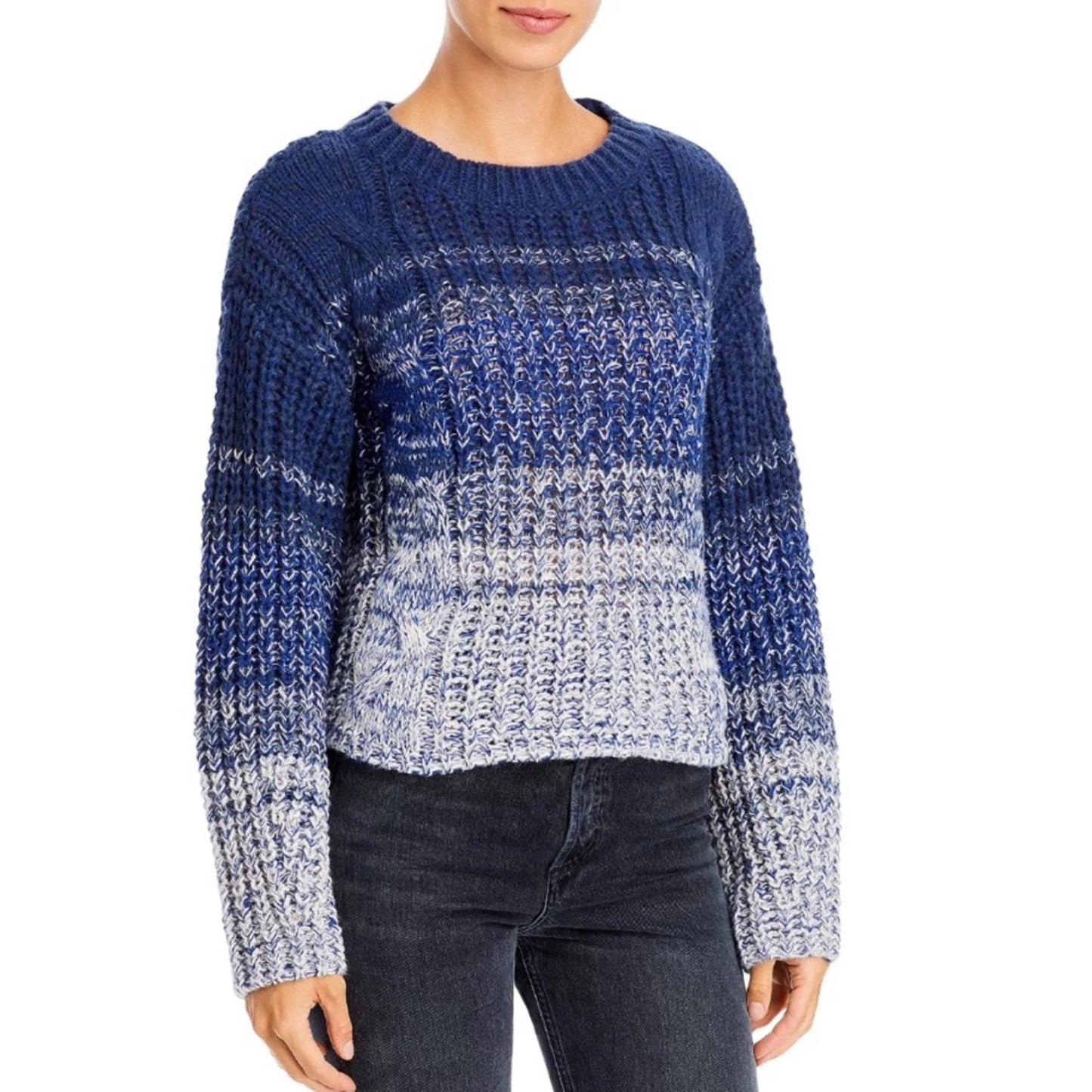 525 Ombré Sweater in Dark Blue Multi, NEW, Size L