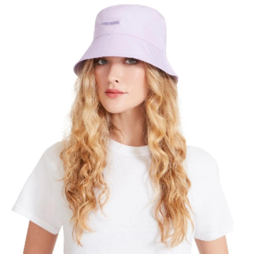 NWT Steve Madden Solid Satin-Lined Nylon Bucket Hat, Lilac Purple New w/Tag $36