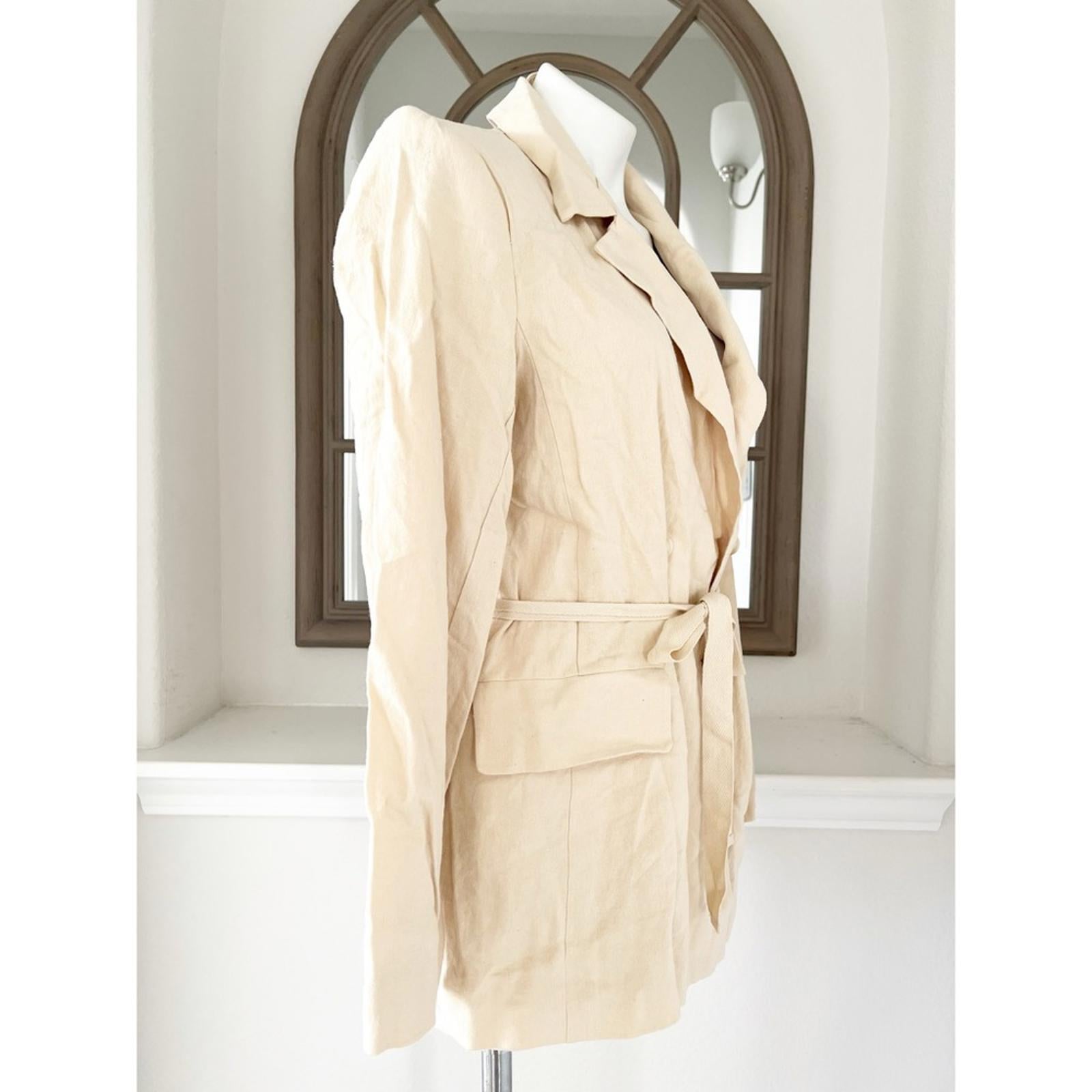 NEW Free People Olivia Linen Blend Blazer, Pebble Sand Size S, Retail $168