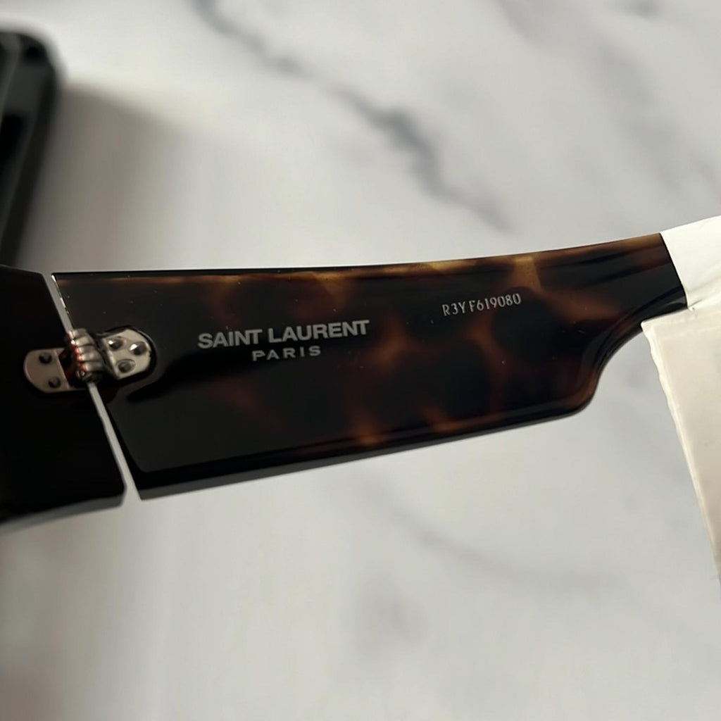 Saint Laurent Cat Eye Sunglasses, Brown Tortoise 67mm New w/Tag - Made in Italy