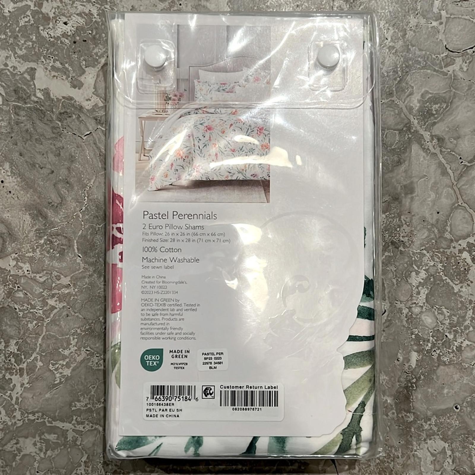 2 SKY Pastel Perennials Floral Euro Shams, New in Box $145