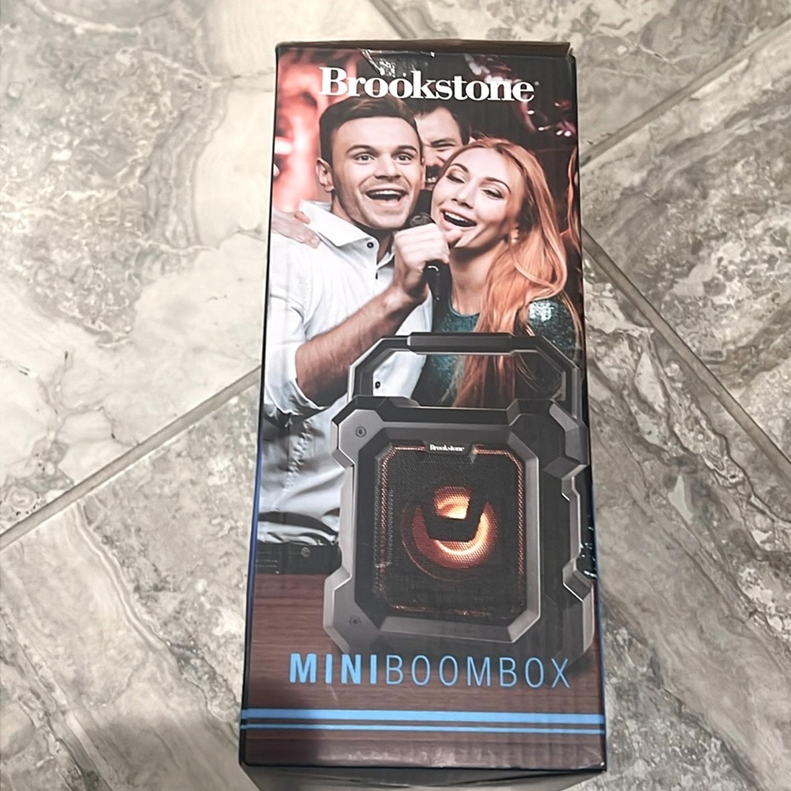 Brookstone Ruckus Portable Speaker with Microphone in Black, Open Box EXCELLENT!