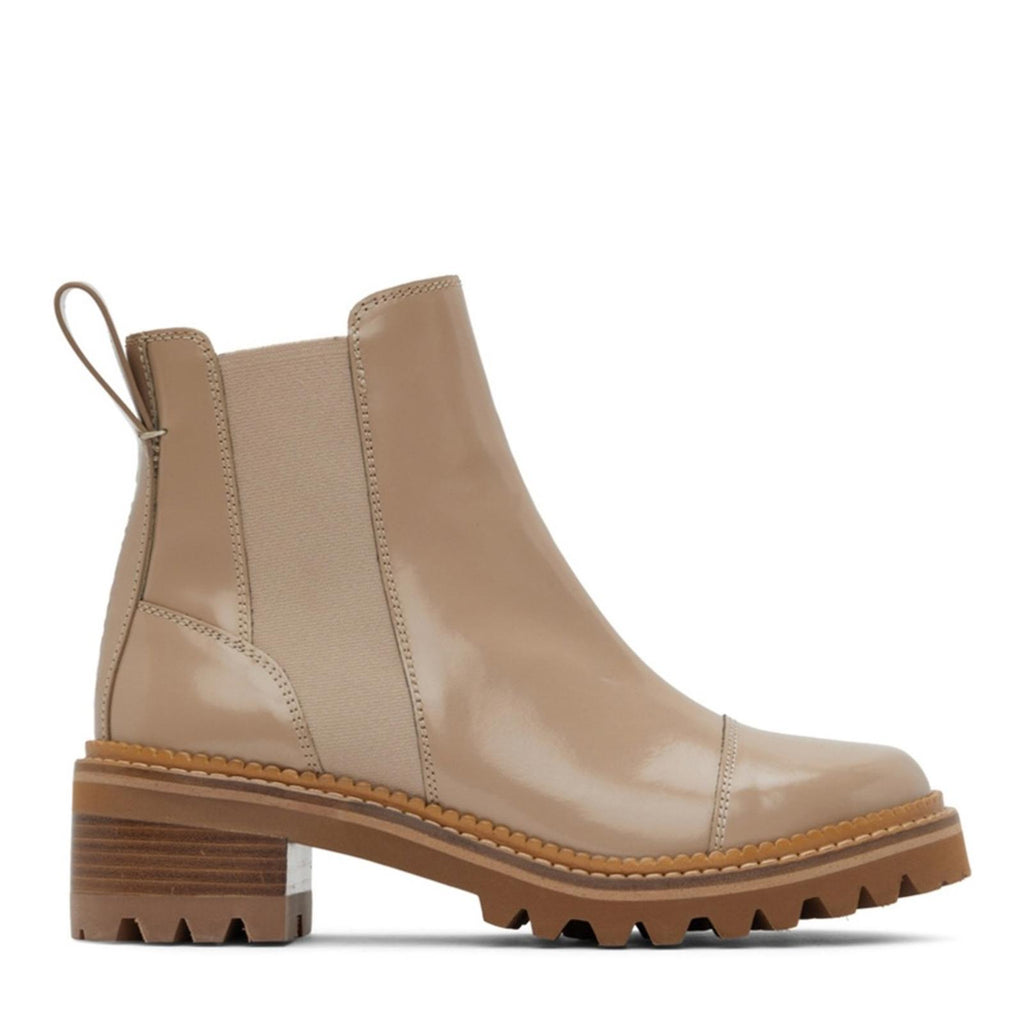 See by Chloé Mallory Chelsea Boots in Beige, Size 39 NEW + DustBag