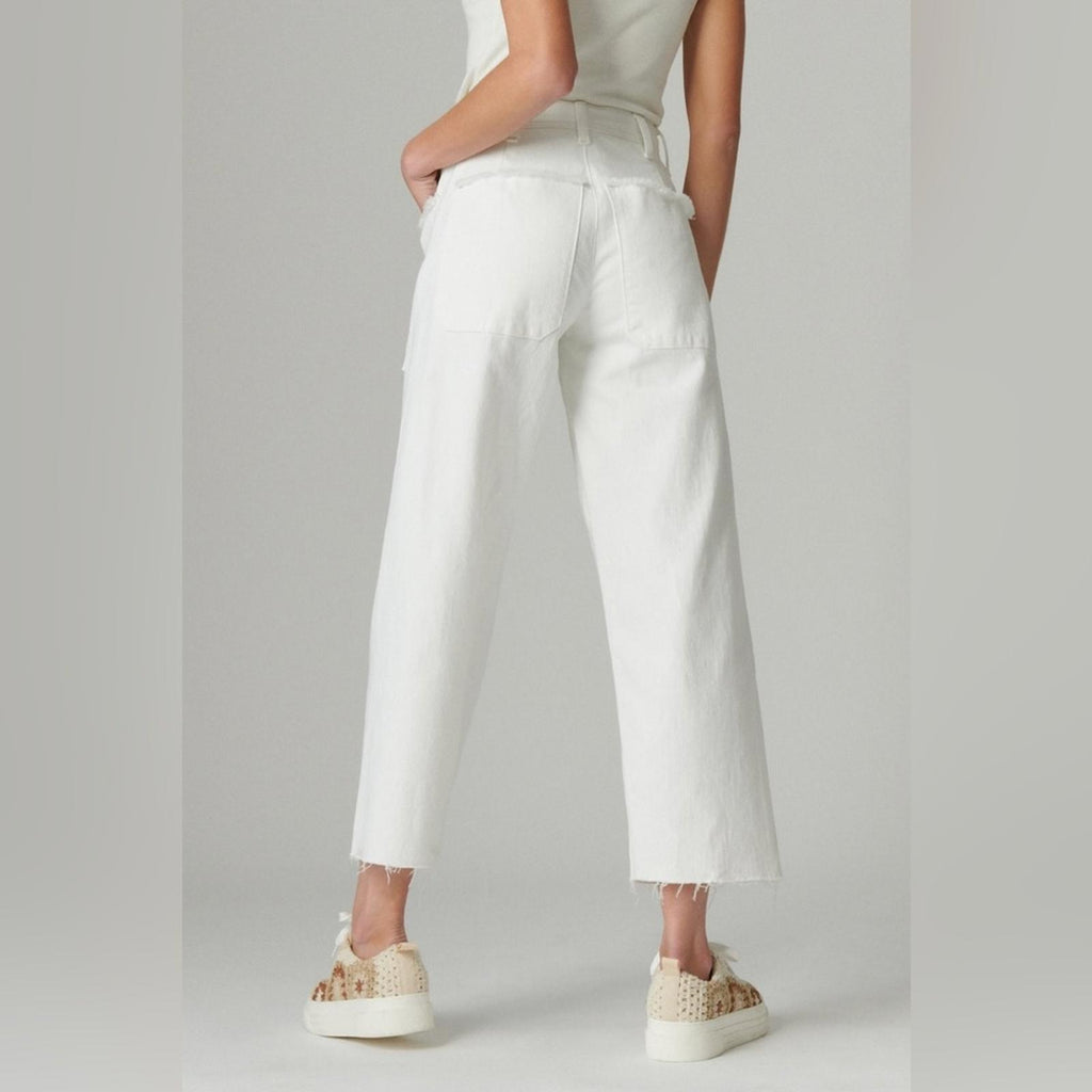 Lucky Brand Lucky Legend HighRise Wide Leg Pants Jeans, White Size 2/26 NWT $149