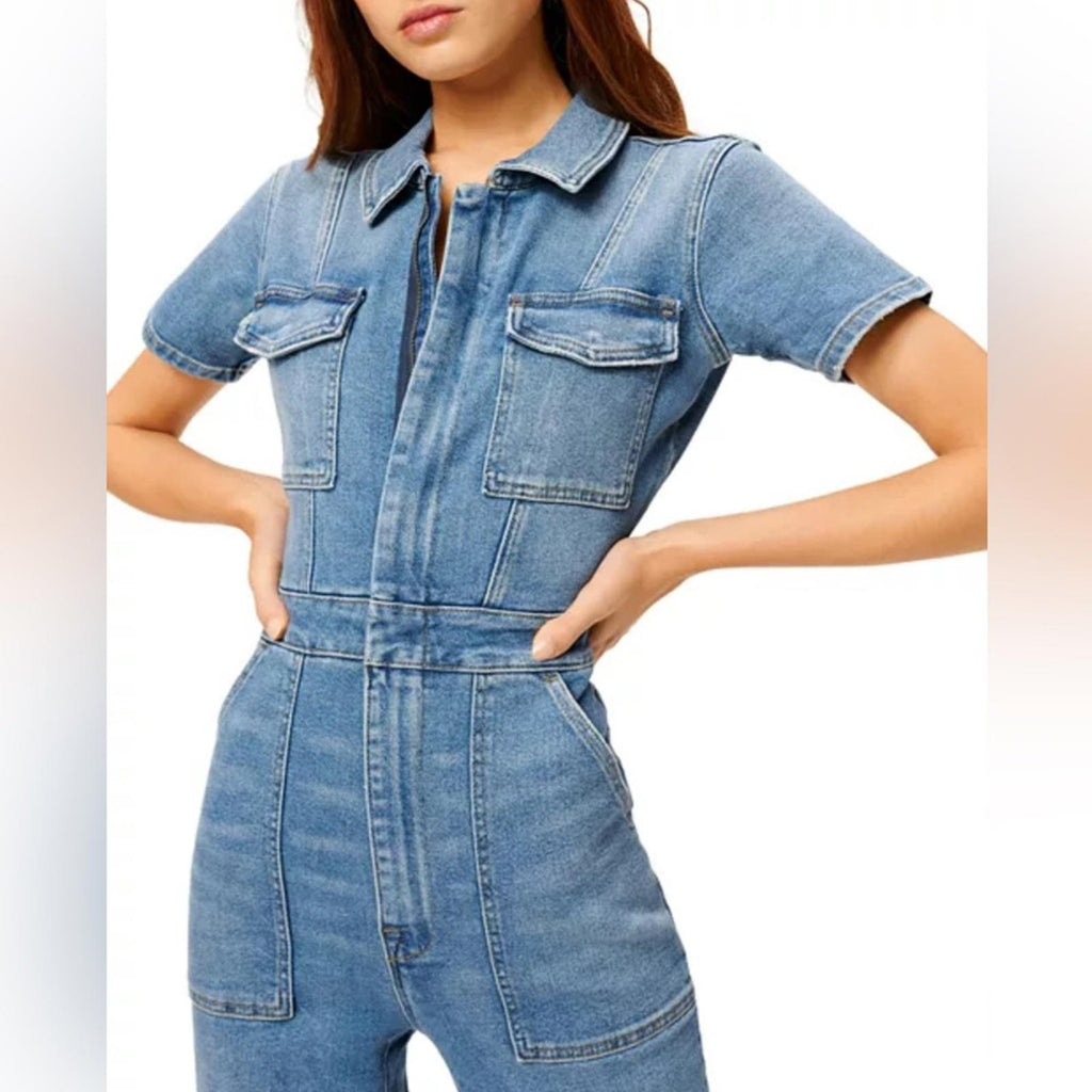 Good American Fit For Success Jumpsuit in Blue, NWT, Size 4 (XL)