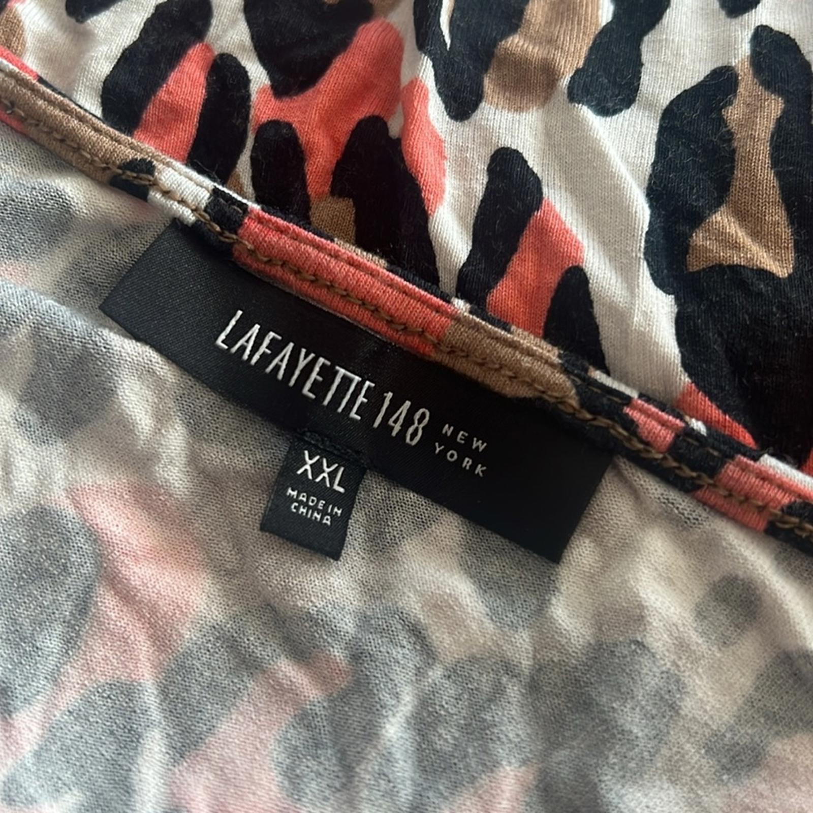 Lafayette 148 New York Animal Print Midi Dress Size XL EXCELLENT!
