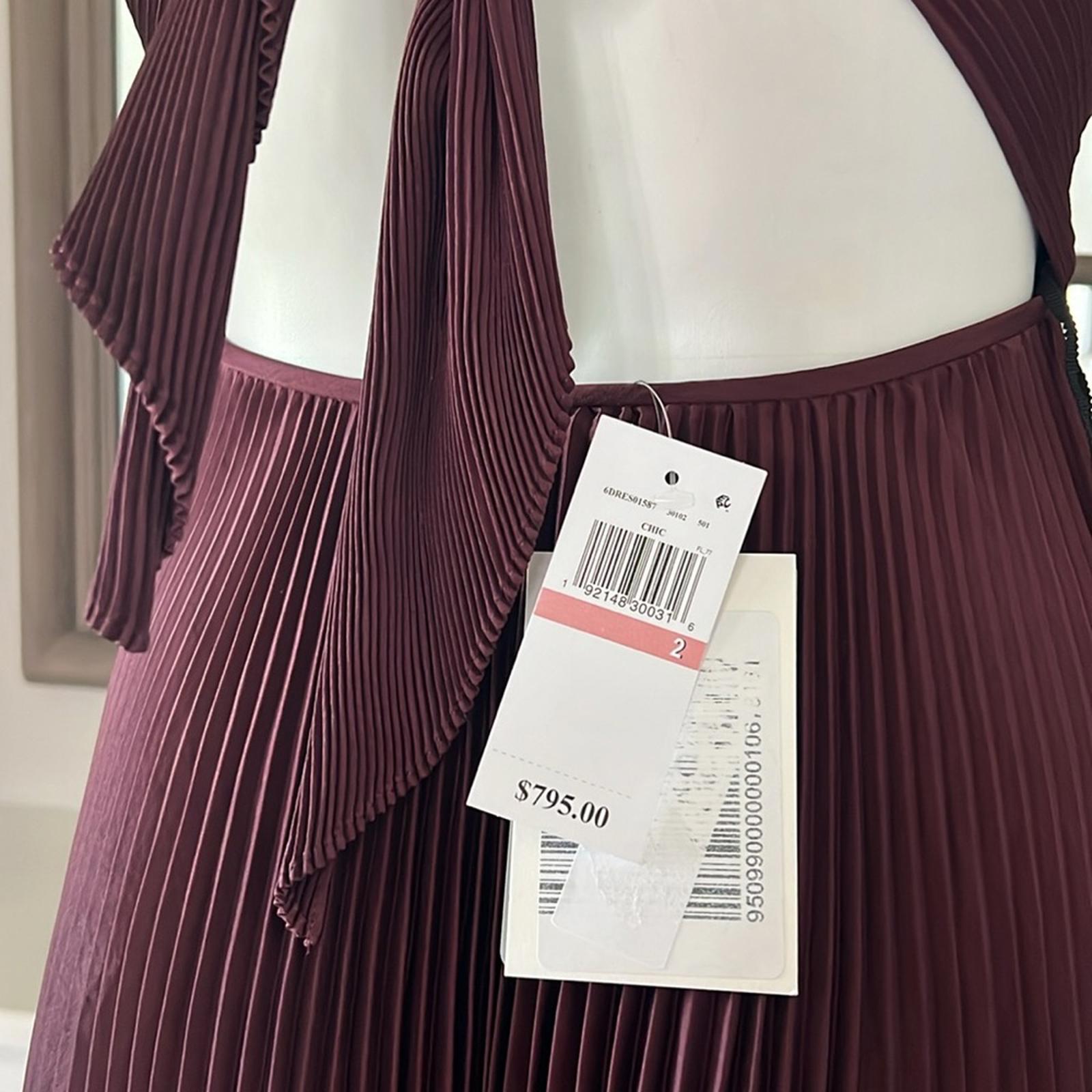 A.L.C. Athena Pleated Cutout Gown, Chicory Size 2, New w/Tag SOLD OUT!
