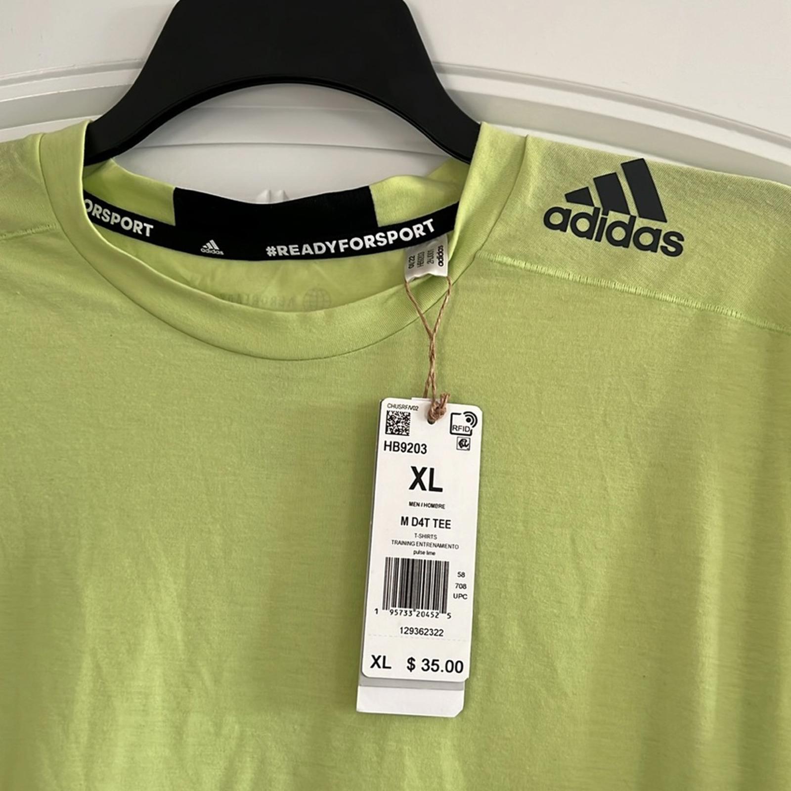 Adidas Men's Designed For Training Tee, Pulse Lime, Size XL New w/Tag