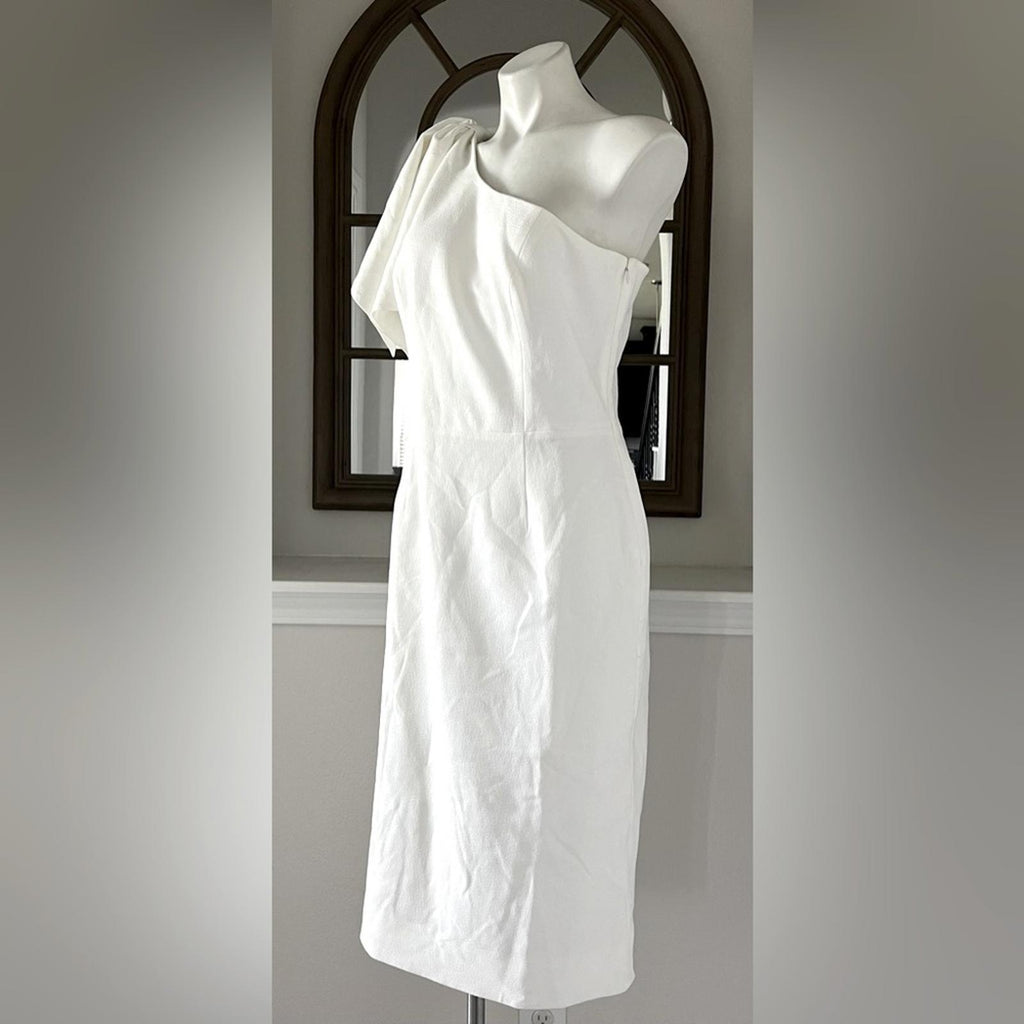 Dress the Population Tiffany One Shoulder Dress in White, Size XXL New w/Tag