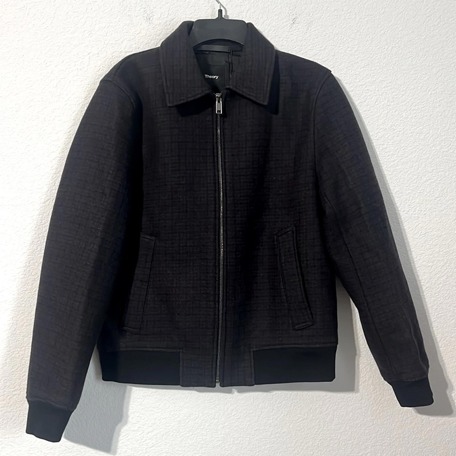Theory Wyatt Rush Micro Check Wool Jacket, Size S, NEW