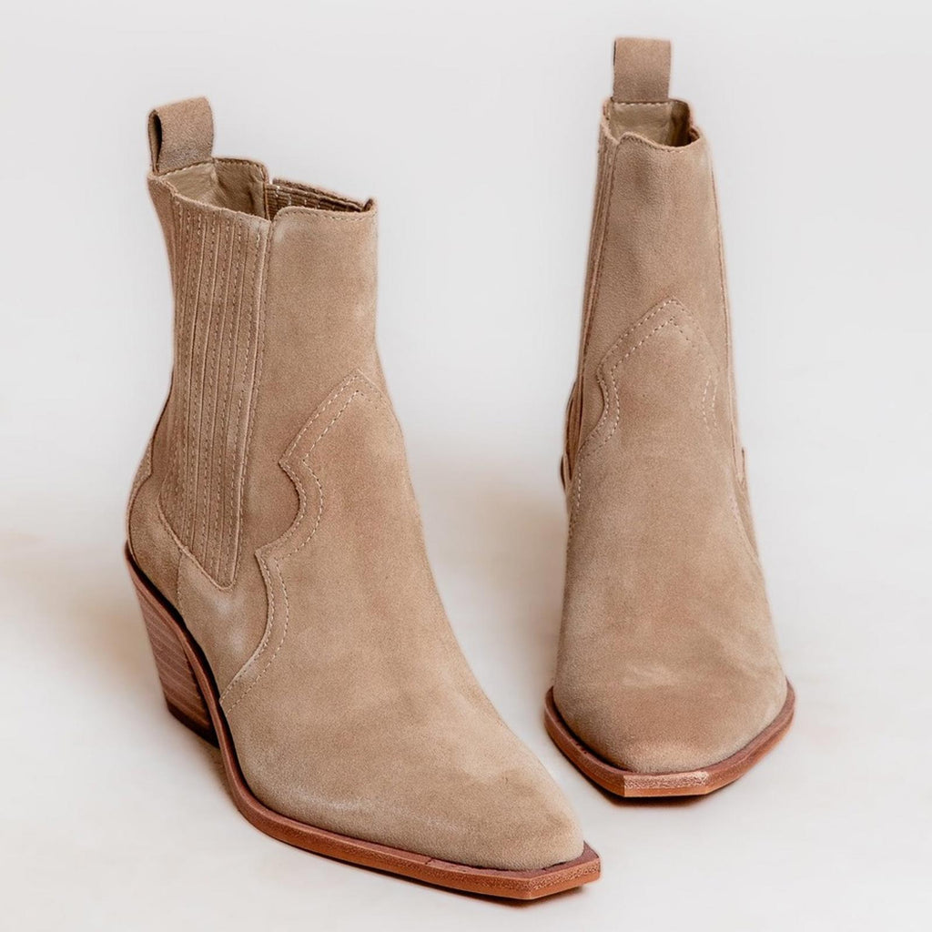 Dolce Vita Senna Bootie in Almond Suede, Size 11 NEW in Box