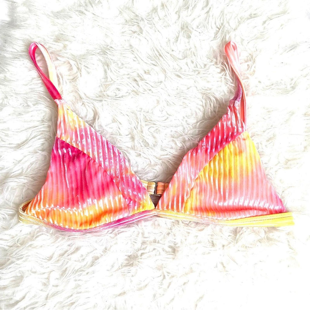 Dippin' Daisy’s Carnival Top, Ombré Velour Bikini, Ribbed Tie Dye, NWT, Size M